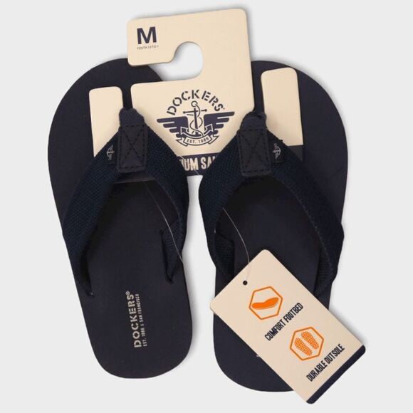 Docker's Premium Kids Navy Blue Sandals M 13/1 - Picture 2 of 11